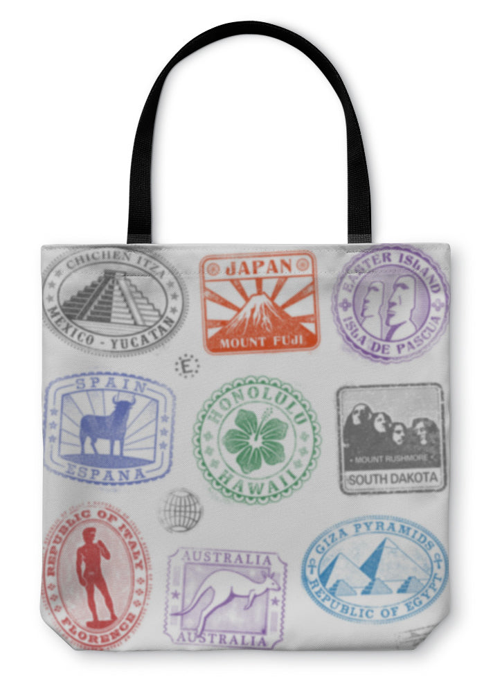 Monument Stamps Tote Bag