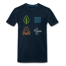 Unisex Premium Organic T-Shirt - Elements - deep navy