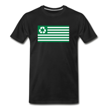 Unisex Premium Organic T-Shirt - Recycle Flag - black