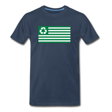 Unisex Premium Organic T-Shirt - Recycle Flag - navy