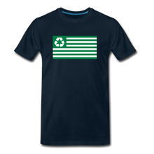 Unisex Premium Organic T-Shirt - Recycle Flag - deep navy