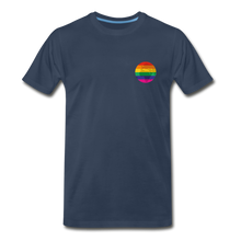 Unisex Premium Organic T-Shirt - Rainbow Earth - navy