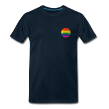 Unisex Premium Organic T-Shirt - Rainbow Earth - deep navy